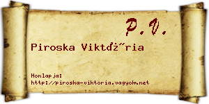 Piroska Viktória névjegykártya